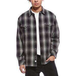 James Campbell Mens  Overshirt, Black